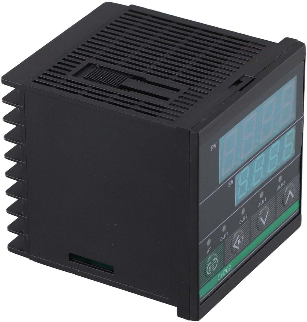 CH702 PID Temperature Control Module With Dual Output Relay And For SSR, Two Alarm Alerts, LCD Display For Injection Molding Machines And Ovens
