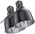 Reptile Light Fixture, 2-Pack 5.5'' Deep Dome for Reptile Light/Heat Lamp/UVB Light, Dual Heat Lamp Holder Fixtures