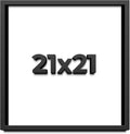 21x21 Shadow Box Frame Black | 1 Inch Deep Solid Wood Shadowbox Display Frame | UV Resistant Acrylic Plexiglass, Acid Free Backing, and Hanging Hardware | Dugan Picture Frame Style
