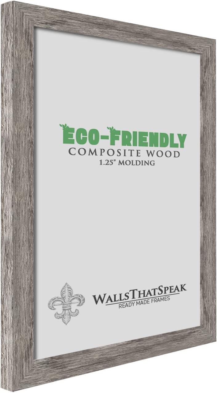 wallsthatspeak 16x16 Gray Barnwood Picture Frame for Puzzles Posters Photos or Artwork