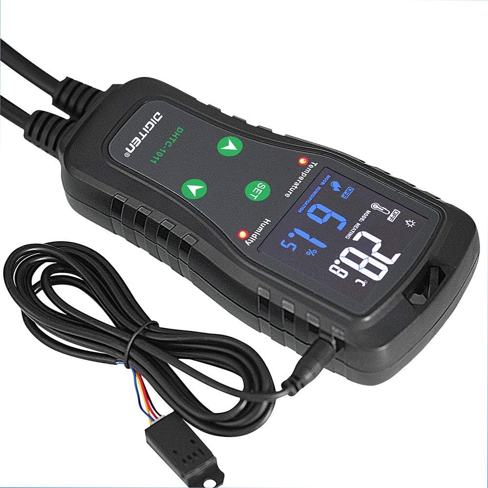 Temperature and Humidity ControllerPlug-in Thermostat Humidistat Reptile Greenhouse,Dual Stage Pre-Wired Outlet 110V 10A