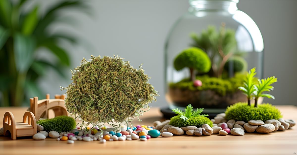Artificial Moss for Crafts - 11 OZ - Faux Green Moss for Decorating Plants Indoor, Pot Filler for Artificial Plants