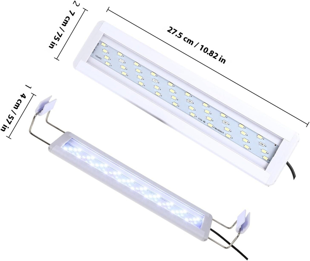 Plastic LED Aquarium Clip Light for Fish Tanks LED Fish Tank Lamp with Even Brightness and Strong Penetration Easy Installation US Plug