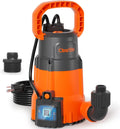 Cleartide Submersible Sump Pump, Smart Water Sensor Auto On/Off, Manual/Auto Mode, 1/3HP 2790GPH Multi-Use Utility Water Pump for Pool/Basement/Garden Drainage