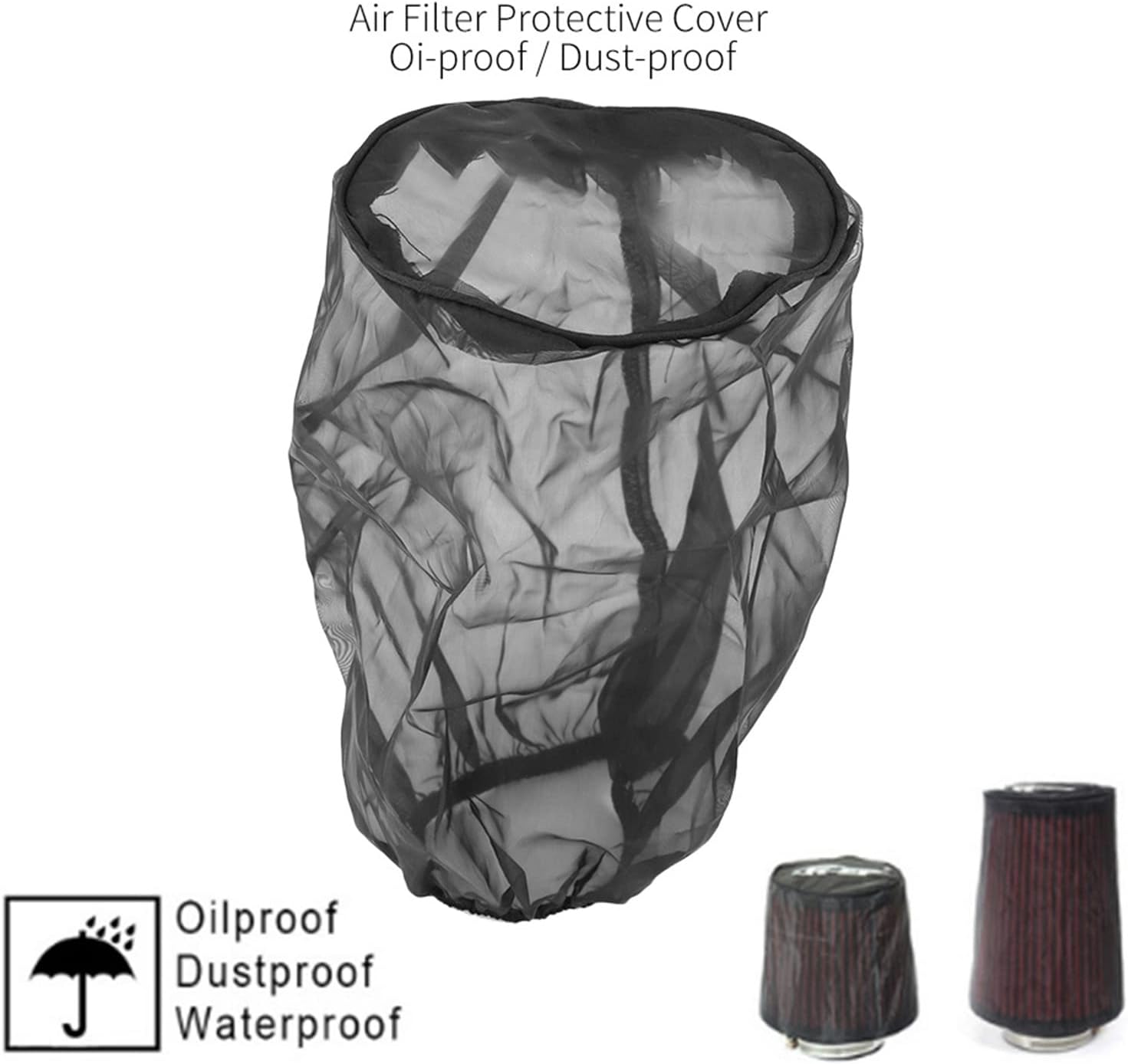 Air Filter Wrap Universal Air Filter Protective Cover Dustproof for High Flow Air Intake Filters
