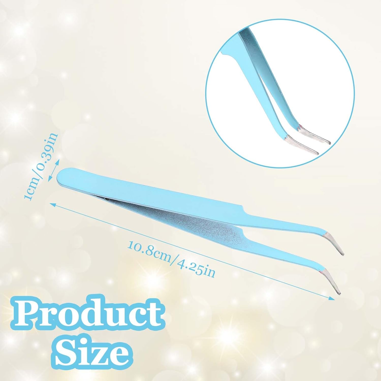 5 Pcs Sticker Tweezers for Crafting, Curved Craft Tweezers Stainless Steel, Multipurpose Precision Crafting Tweezer for Scrapbooking, Jewelry Making, Lash Extensions, DIY Projects (Multicolor)