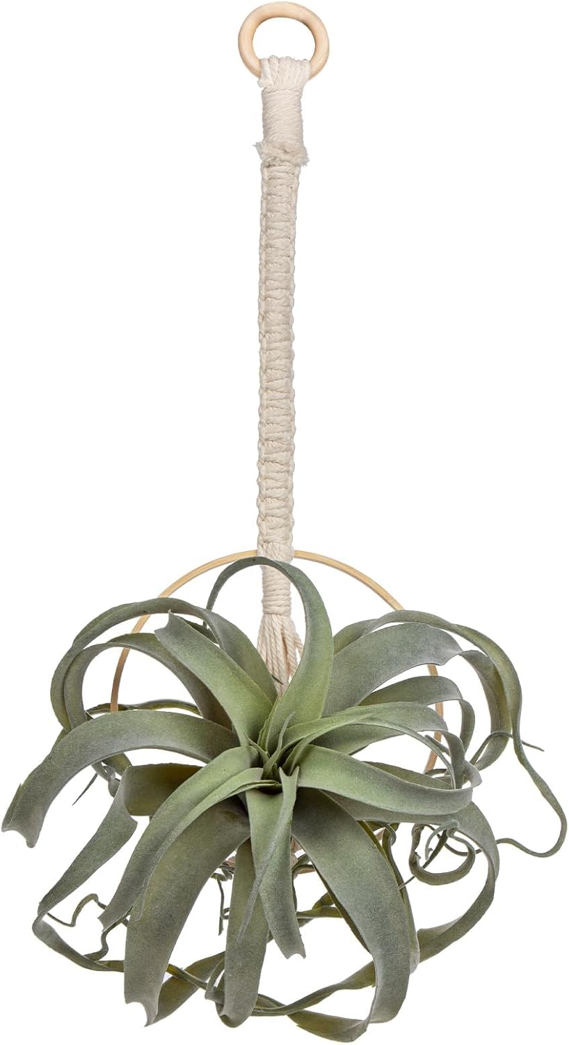 Artificial Air Plants 11 Inch Fake Hanging Plant Real Touch Lifelike Fake Succulents Plants for Home Garden Office Indoor Outdoor Decor