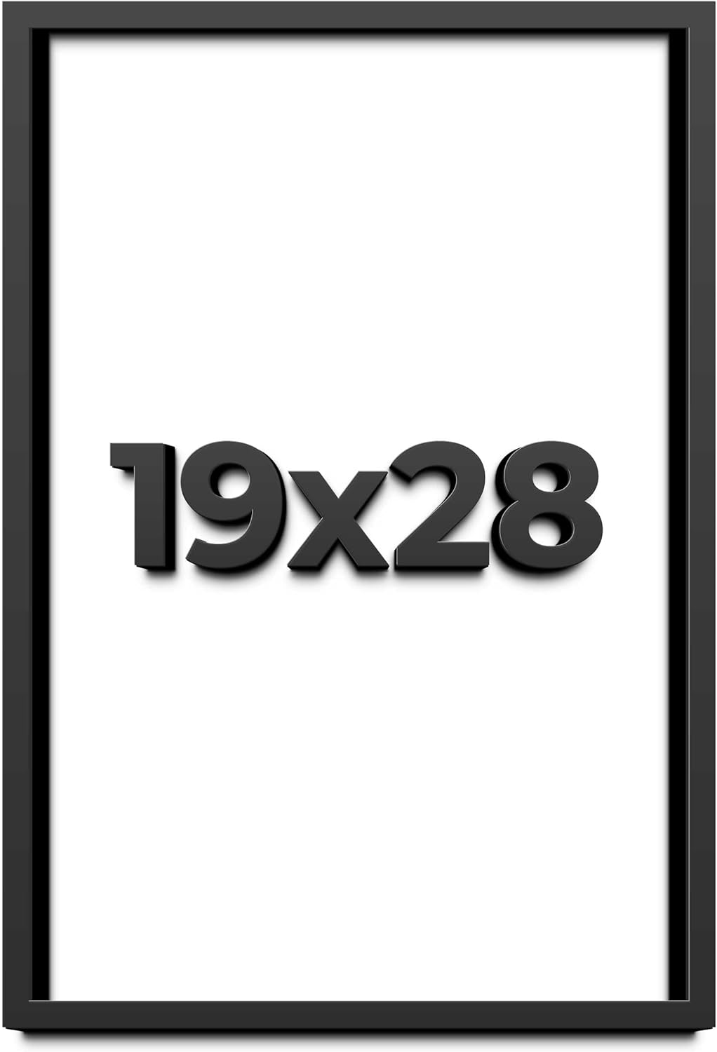 19x28 Shadow Box Frame Black | 1 Inch Deep Solid Wood Shadowbox Display Frame | UV Resistant Acrylic Plexiglass, Acid Free Backing, and Hanging Hardware | Dugan Picture Frame Style