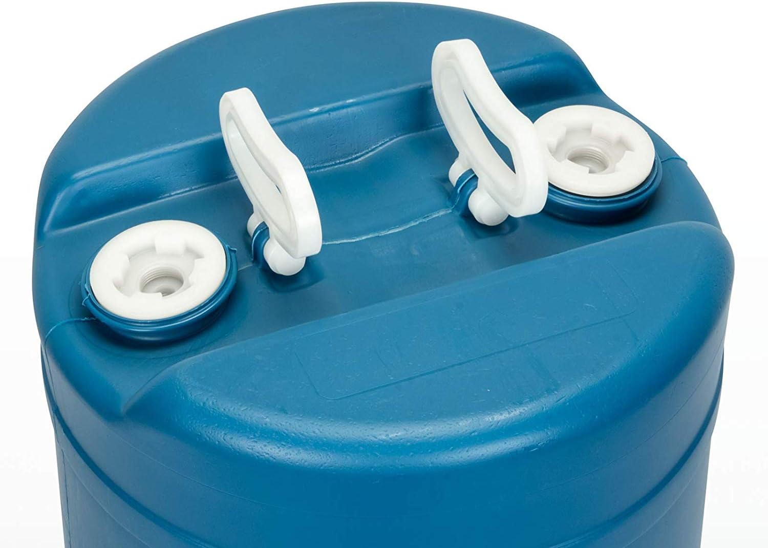 Legacy Food Storage 2 Emergency Water Storage Containers, Long Term 15 Gallon Water Tank with Wrench & Water Treatment Drops, for Camping, Prepping, Survival, 15.7" D, 21.5" H