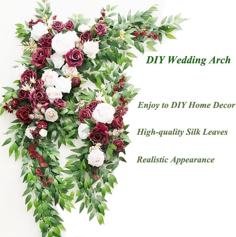 24Pcs Italian Ruscus Greenery Stems Artificial Silk Greenery Plants Spray for DIY Wedding Arch Bouquet Filler Table Centerpieces Home Decor
