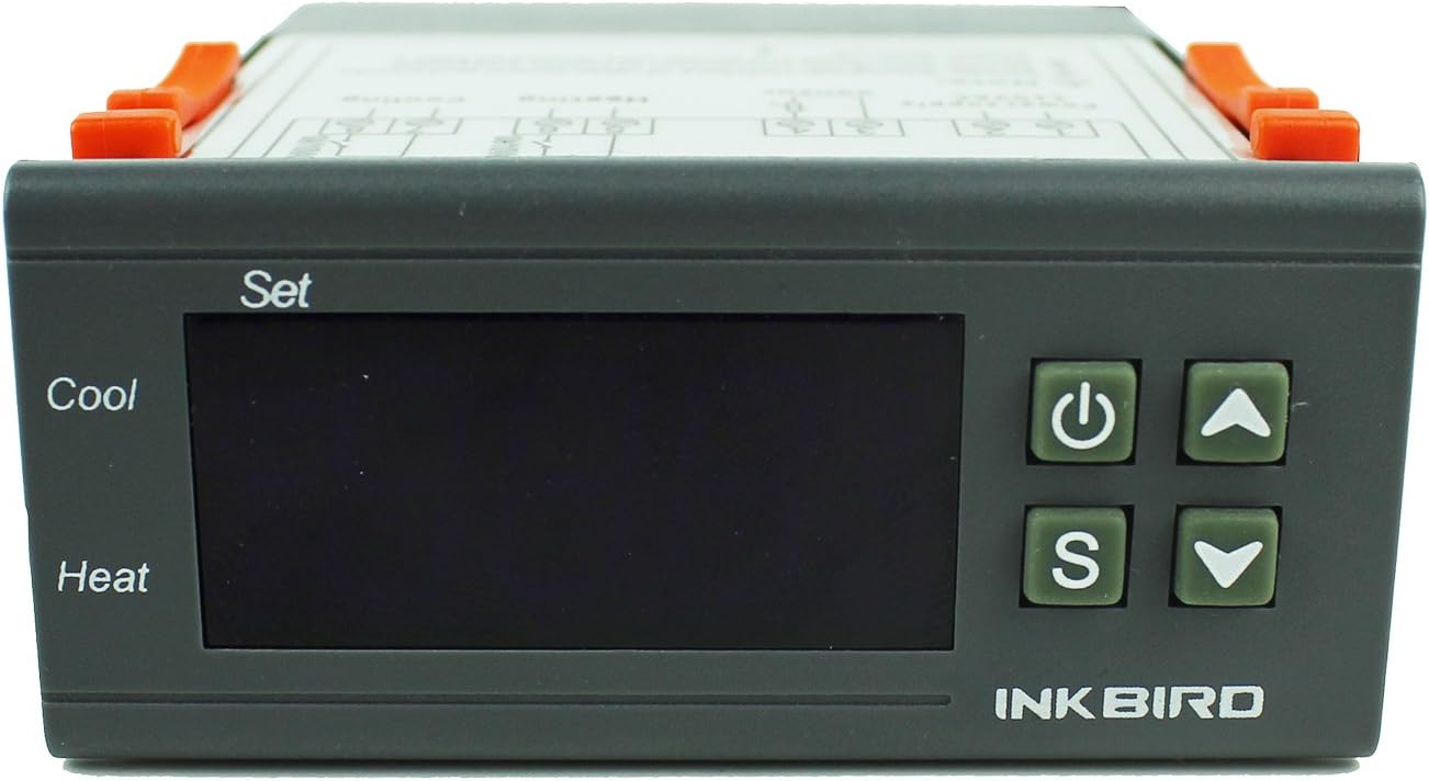 Inkbird Dual Stage DV 12V Digital Temperature Controller Fahrenheit Thermostat Heating and Cooling for Homebrewing Brew Fermenter Fridge Incubator Greenhouse