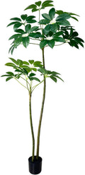 Artificial Umbrella Tree 4/5/6ftTall Fake Plants Artificial Umbrella Plants for Indoor Fake Trees for Office Home Living Room Floor Patio Greening Porch Decor (6-FT)
