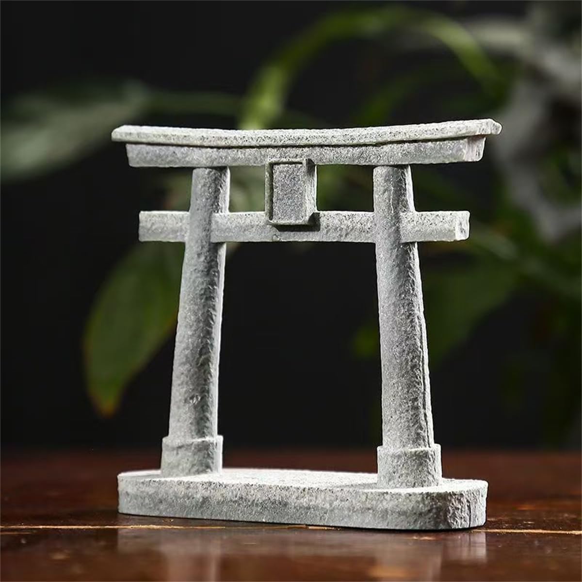 livelyfish Japanese Shinto Torii Gate Statue Asian Fish Tank Decor Sandstone Pagoda Figurines for Aquarium Decoration, L