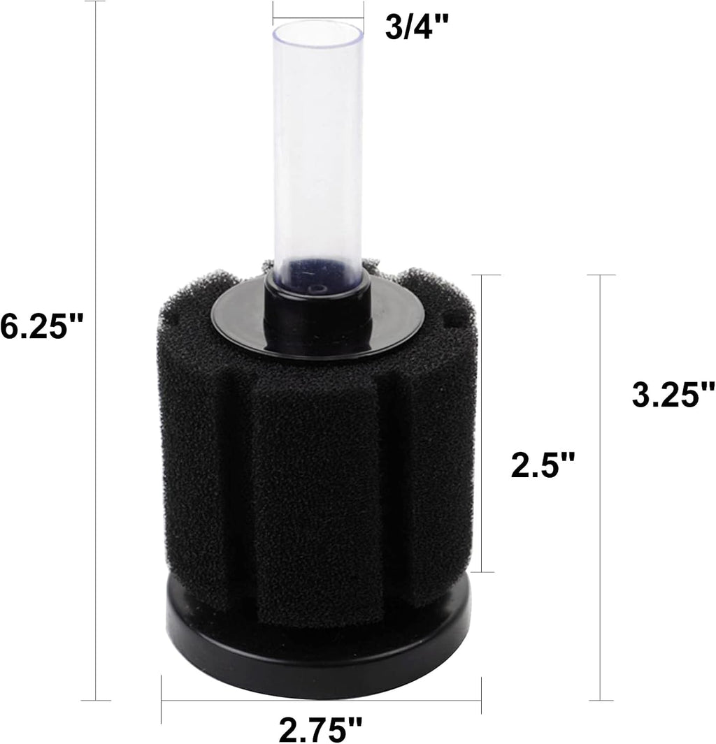 AQUANEAT Aquarium Bio Sponge Filter Breeding Fry Betta Shrimp Nano Fish Tank (Middle up to 20Gal)