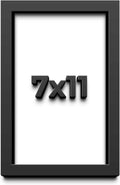 7x11 Shadow Box Frame Black | 1 Inch Deep Solid Wood Shadowbox Display Frame | UV Resistant Acrylic Plexiglass, Acid Free Backing, and Hanging Hardware | Dugan Picture Frame Style