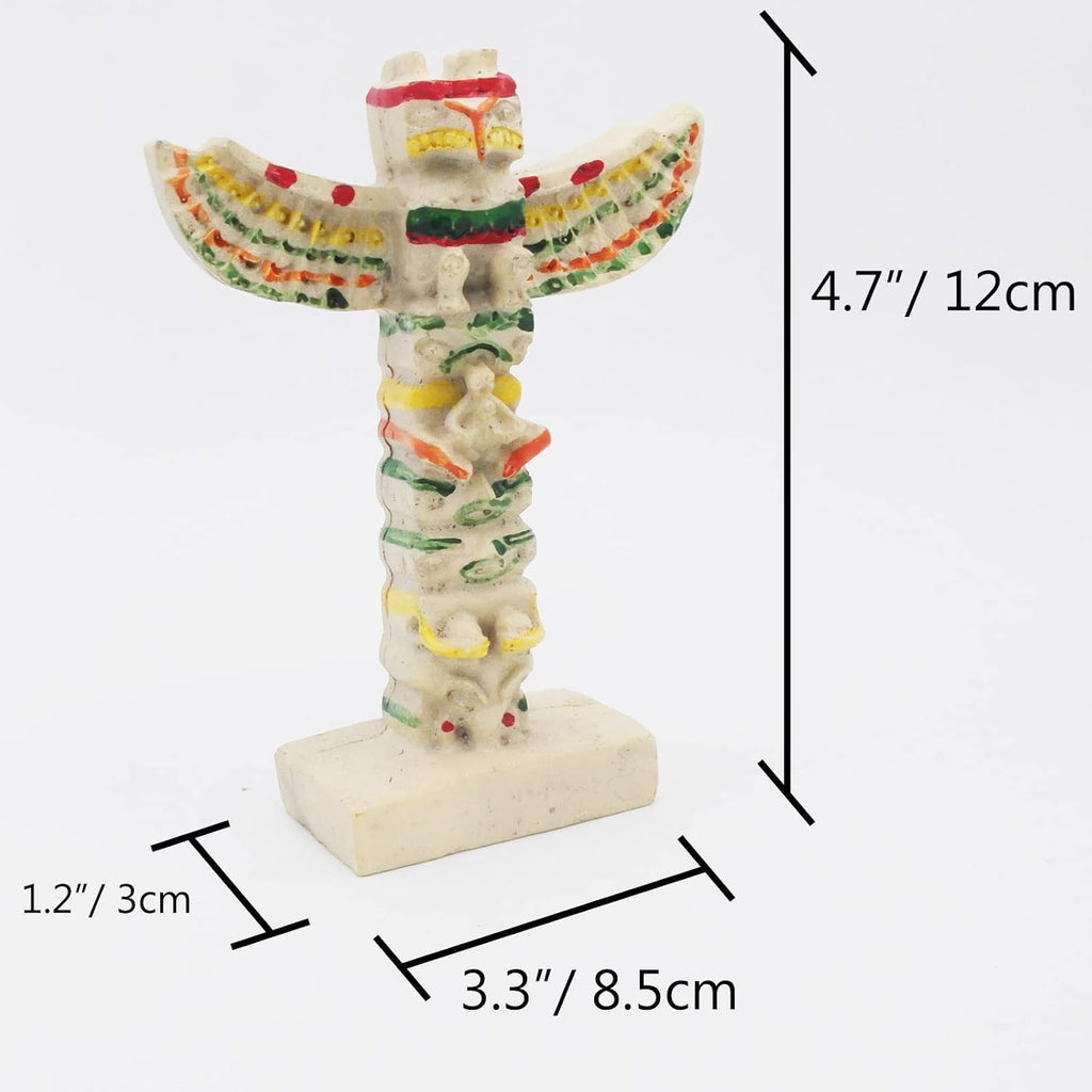 Indian Totem Pole Statue Fish Tank Decor Bearded Dragon Tank Decorations Terrarium Native American Tribe Clan Sculpture Ancient Culture Reptile Spider Hawaiian Figurine Décor Ornament Beign