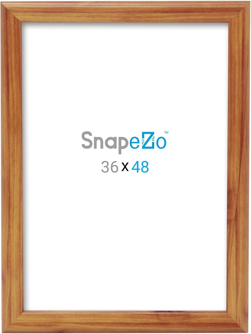 SnapeZo Wood Effect 36x48 Poster Frame, Front-Loading, Wall Mount, Aluminum 1.25" Profile, Professional Series