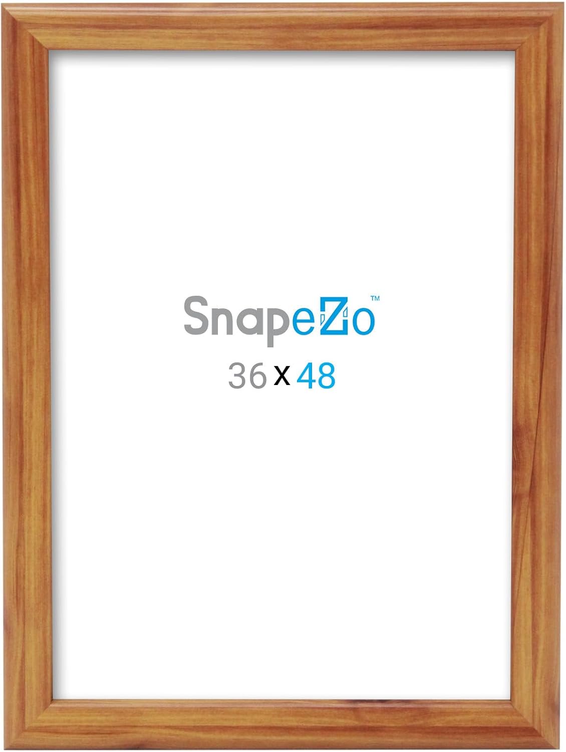 SnapeZo Wood Effect 36x48 Poster Frame, Front-Loading, Wall Mount, Aluminum 1.25" Profile, Professional Series
