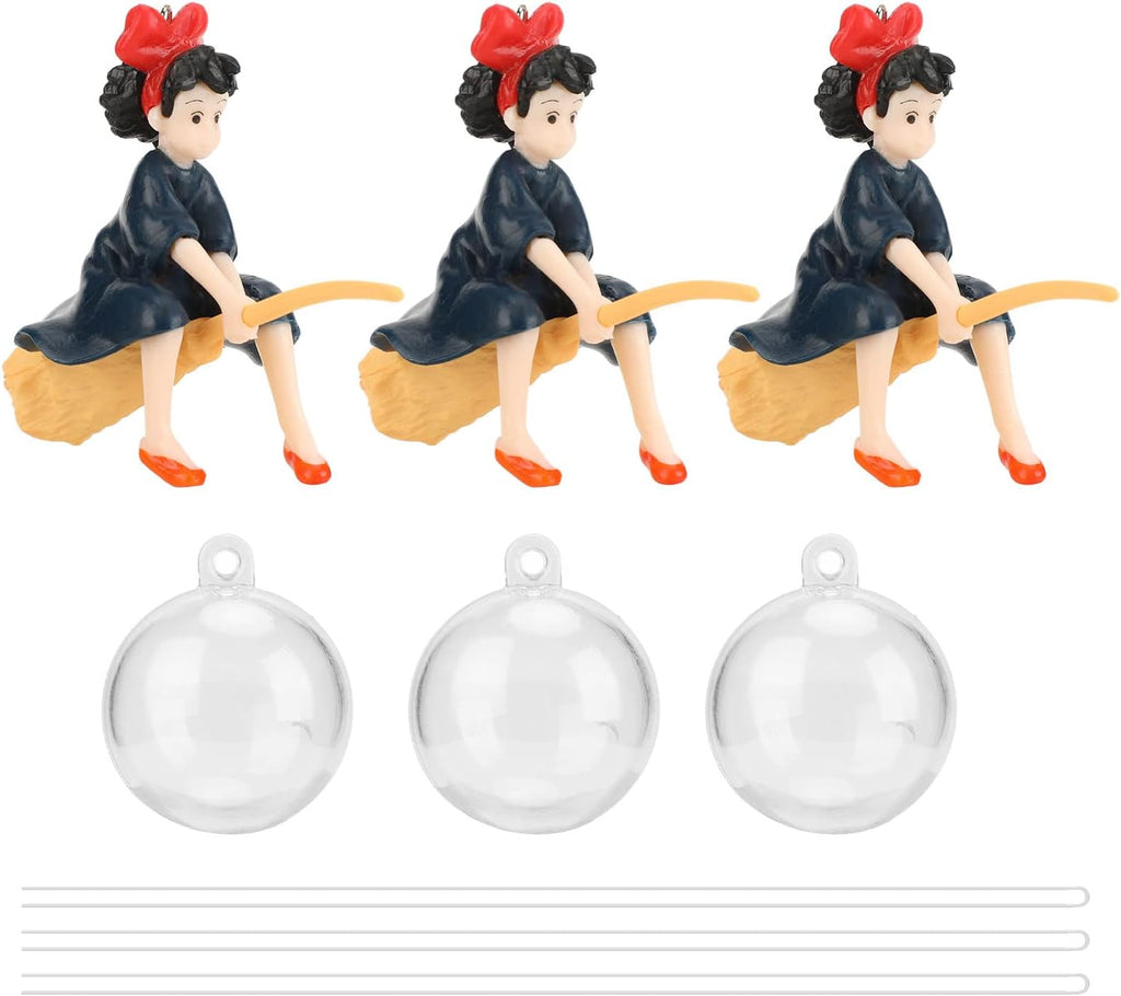 Pssopp 3Pcs Aquarium Ornament, Cute Little Witch Floating Aquarium Decorations Floating Fish Ornament Funny Device Lifelike Landscaping for Aquarium Accessories