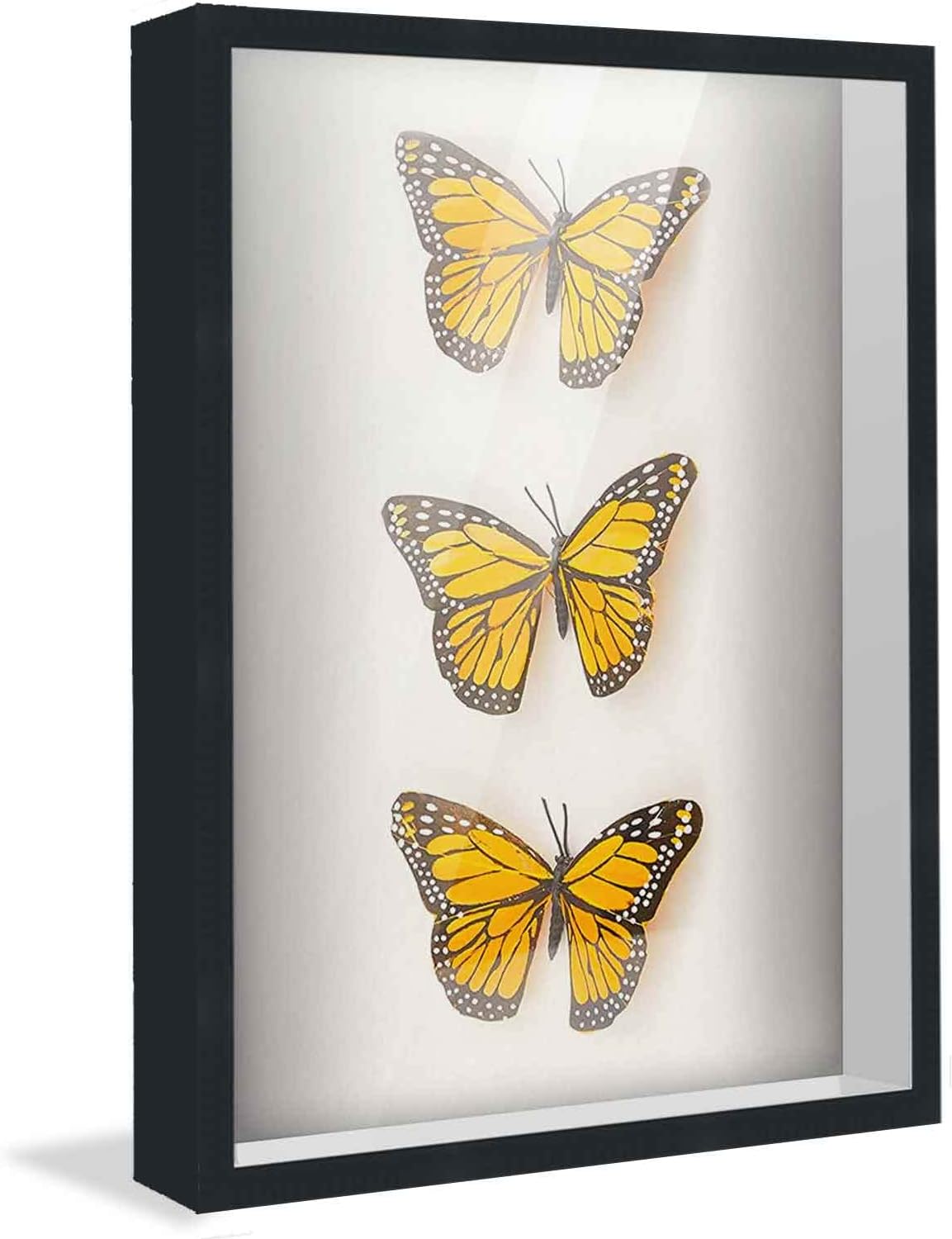 16x20 Shadow Box Frame Black | 1 Inch Deep Solid Wood Shadowbox Display Frame | UV Resistant Acrylic Plexiglass, Acid Free Backing, and Hanging Hardware | Dugan Picture Frame Style