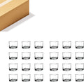 WGVI 6 Pcs Clear Square Glass Tea Light Votive Candle Holders, Width 2", Height 2", Small Cube CandleHolders Container Dish Terrarium Tabletop Ambient Décor