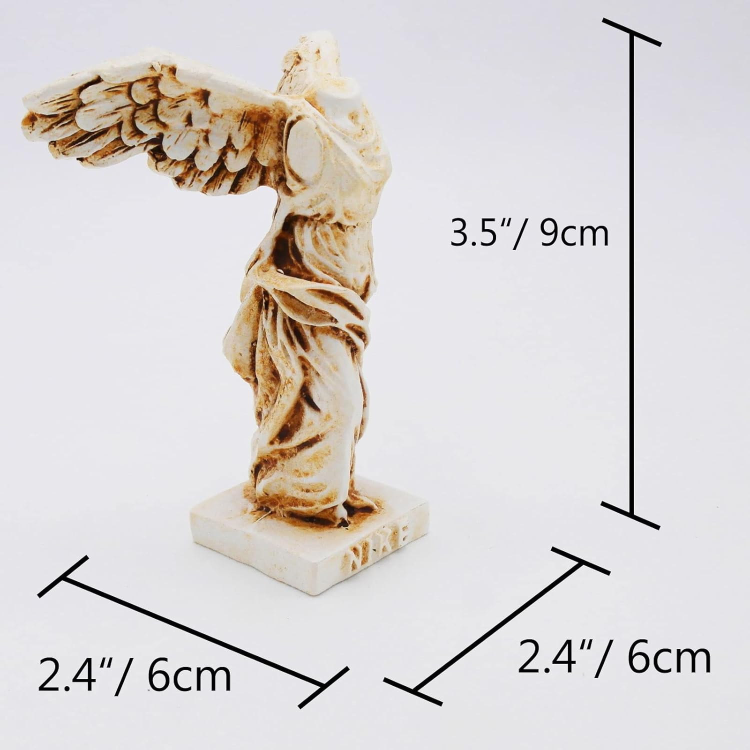 Winged Victory of Samothrace Fish Tank Decorations Decor Sculpture Statues Figurine Ancient Greece Reptile Turtle Lizard Spider Tanks Terrarium Statue Décor Ornament Pet Brown