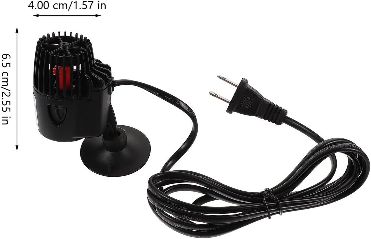 Mute Suction Cup Aquarium Wave Maker Pump Powerful Propeller Circulation Pump for Fish Tank Submersible Silent Water Flow Generator with US Plug for Aquarium Cleaning and Wave