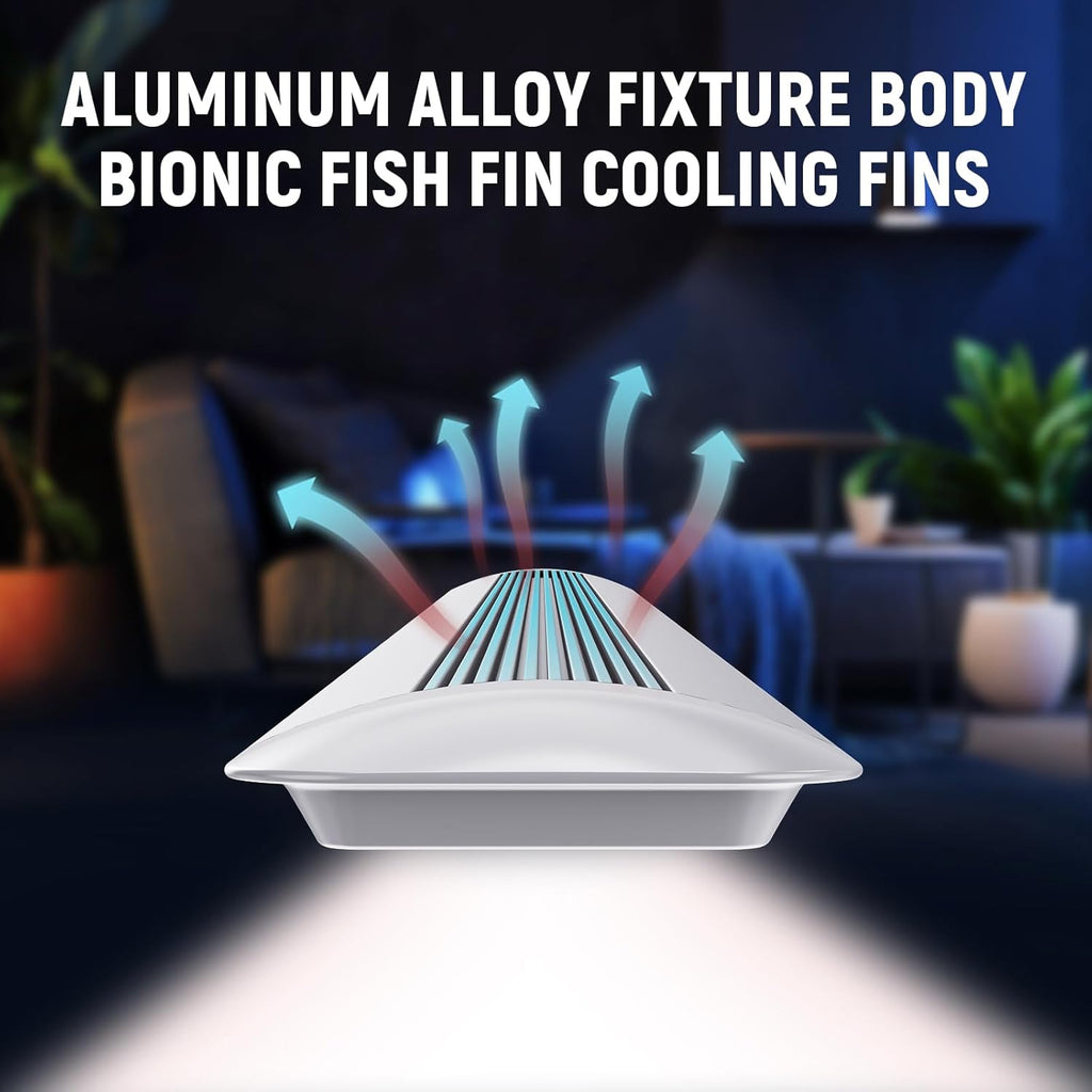 Aquarium Light,Fish More Red Water is Not,Specific Full Spectrum Fish Tank Light,Comes with Two Mounting Brackets, Timing Function, Memory Feature, Adjustable Brightness, IP68 (22IN)