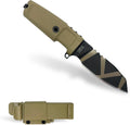 Extrema Ratio - Task C (Desert) Fixed Blade Knife, Böhler N690 Steel Blade Hardened to 58 HRC, Dark Stone-Washed Finish, Full-Tang Design, Ergonomic Forprene Handle, Precision Handcrafted in Italy, Durable and Reliable