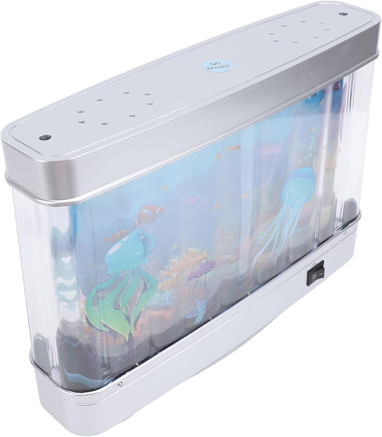 SUNGOOYUE Decorative Fake Aquarium Lamp with Moving, White LED Light, 5V USB Plug for Bedroom Relaxation