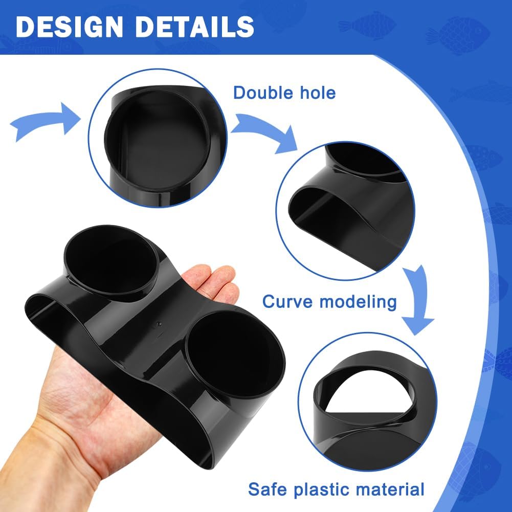 Aquarium Cave - 2-Hole Underground Tunnel | Under Gravel Fish Hideout | Fish Tank Decor for Corydora/Pleco, Ideal for Breeding & Viewing Shrimp