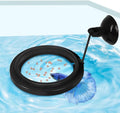 Fish Feeding Ring, Fish Safe Floating Food Feeder Circle Blue, with Suction Cup Easy to Install Aquarium, Square and Round Shape Fish Tank Towels - for Guppy, Betta, Goldfish, Etc (1 Circle)