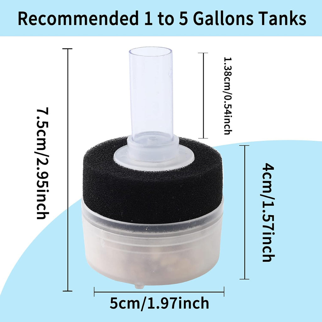 4PCS Air Driven Bio Filter Sponge Aquarium Filter, Bio Sponge Filter, Aqua Flow Sponge, Air Pump Driven, for Breeding Fry Betta Shrimp Fish Tank Aquarium
