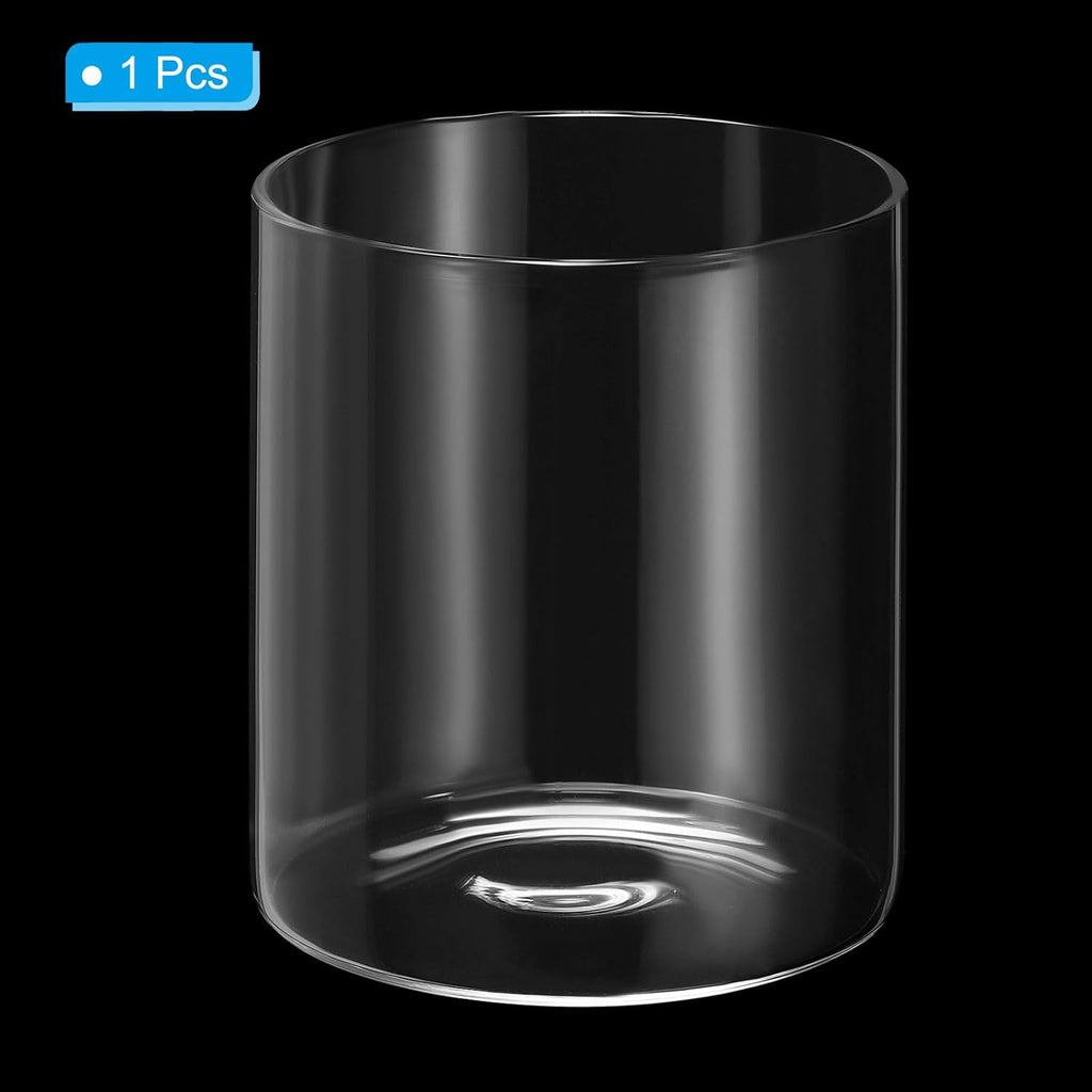 PATIKIL Clear Glass Cylinder Vase, 3.9" Tall and 3.3" Dia Tabletop Flowers Vase Floating Candle Holder Vase for Home Decor Wedding Centerpieces(15oz)