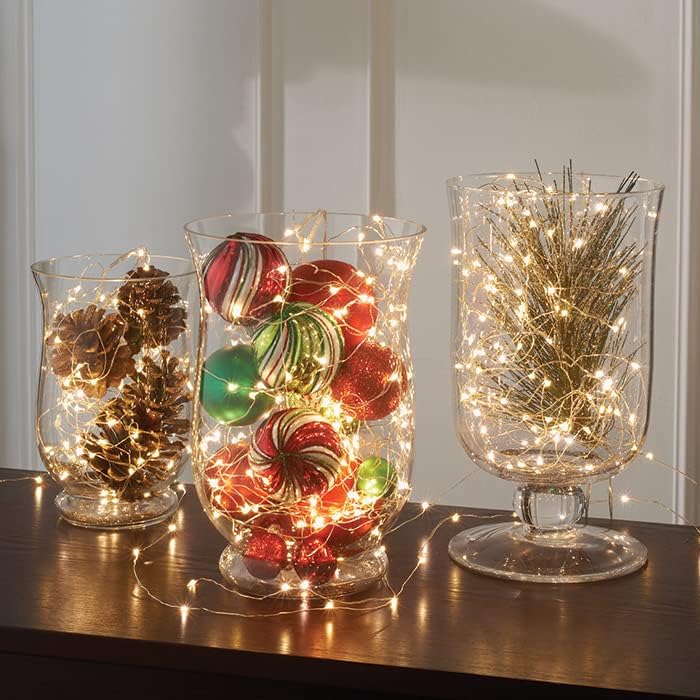 YITING 24 Pack 30 Led Valentine's day Fairy Lights Battery Operated 10.2 FT (3m) Copper Wire LED Mini String Lights Waterproof Warm White Firefly Lights for Wedding Party DIY Jars Gifts Decoration