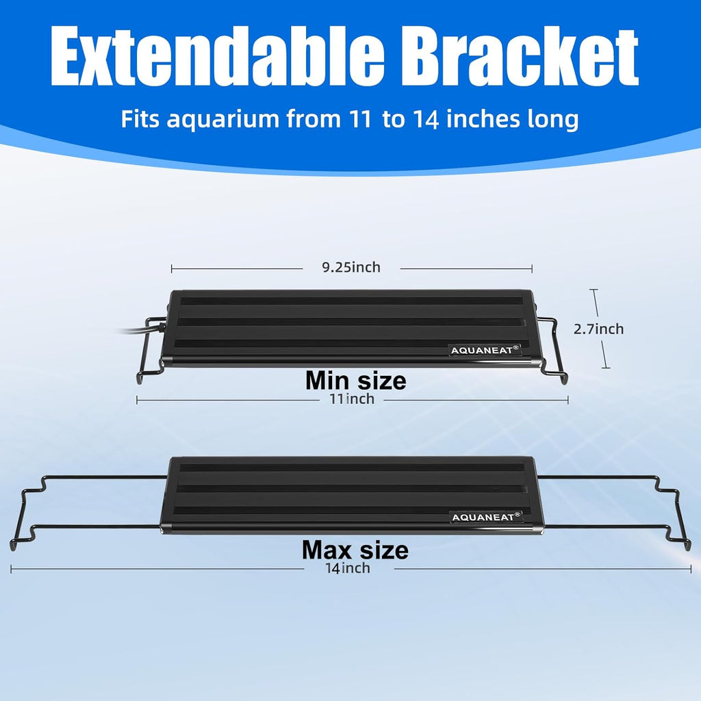 AQUANEAT LED Aquarium Light Full Spectrum 12 Inch Fish Tank Light Fresh Water