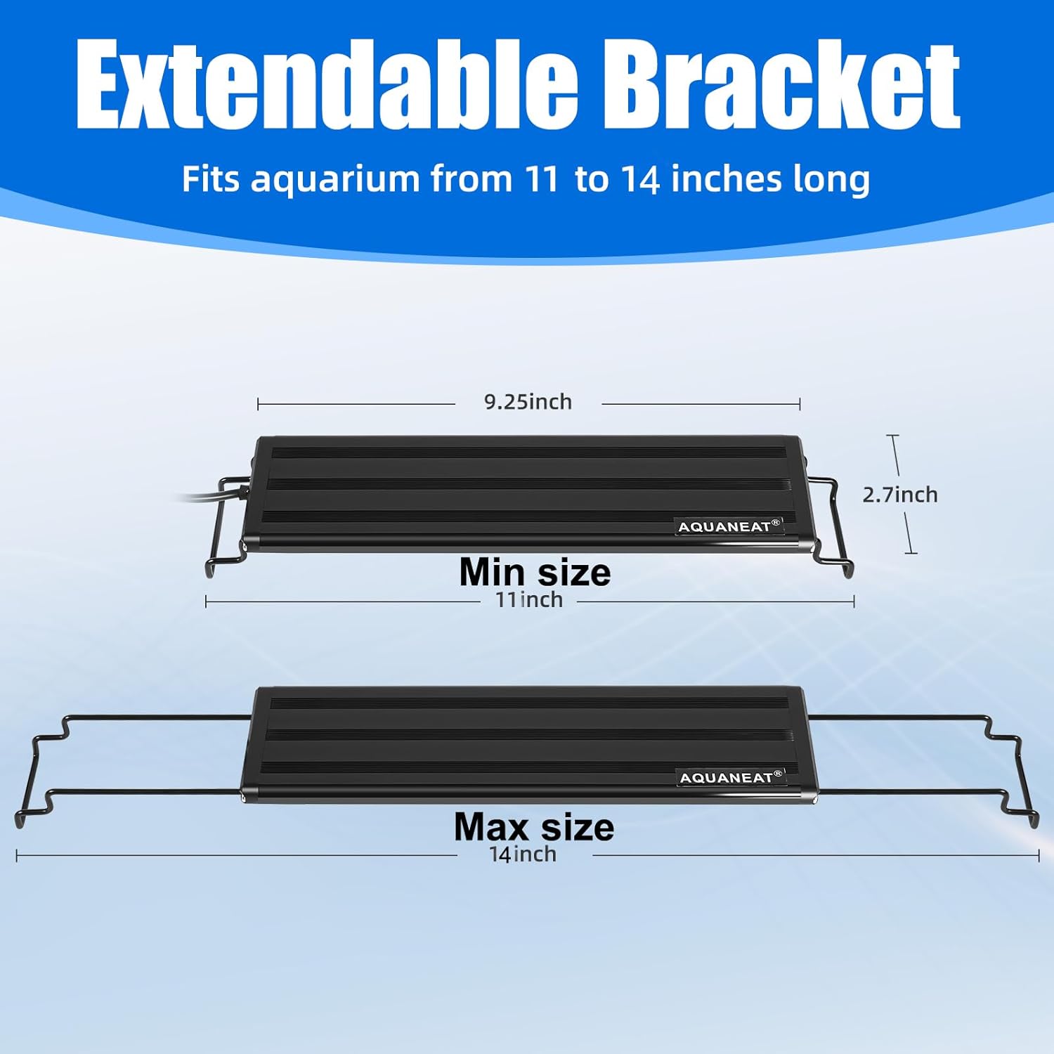AQUANEAT LED Aquarium Light Full Spectrum 12 Inch Fish Tank Light Fresh Water