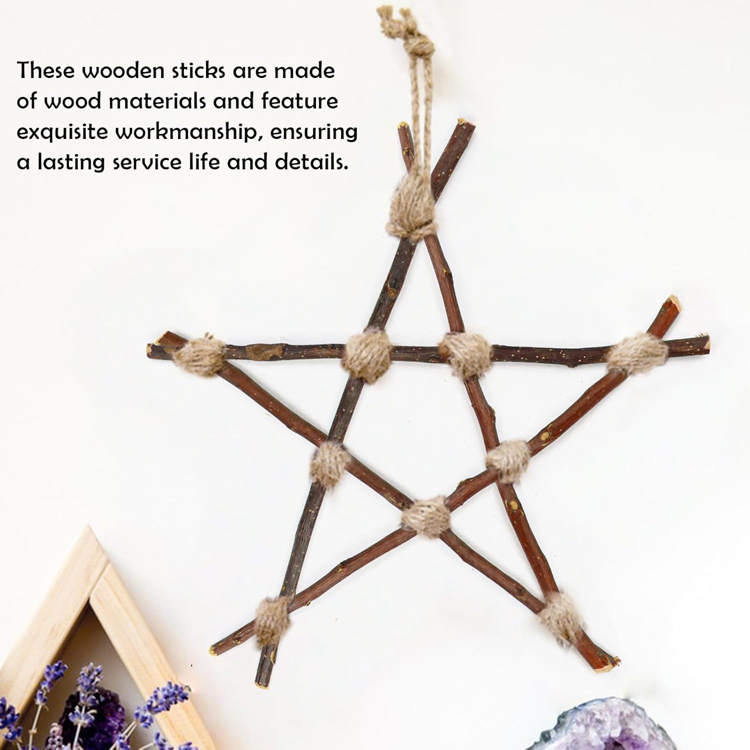 50Pcs Natural Twigs, Driftwood Branches, Unfinished Timber Rods for Model Making, Home Decor & Art Supplies (Brown 30CM)