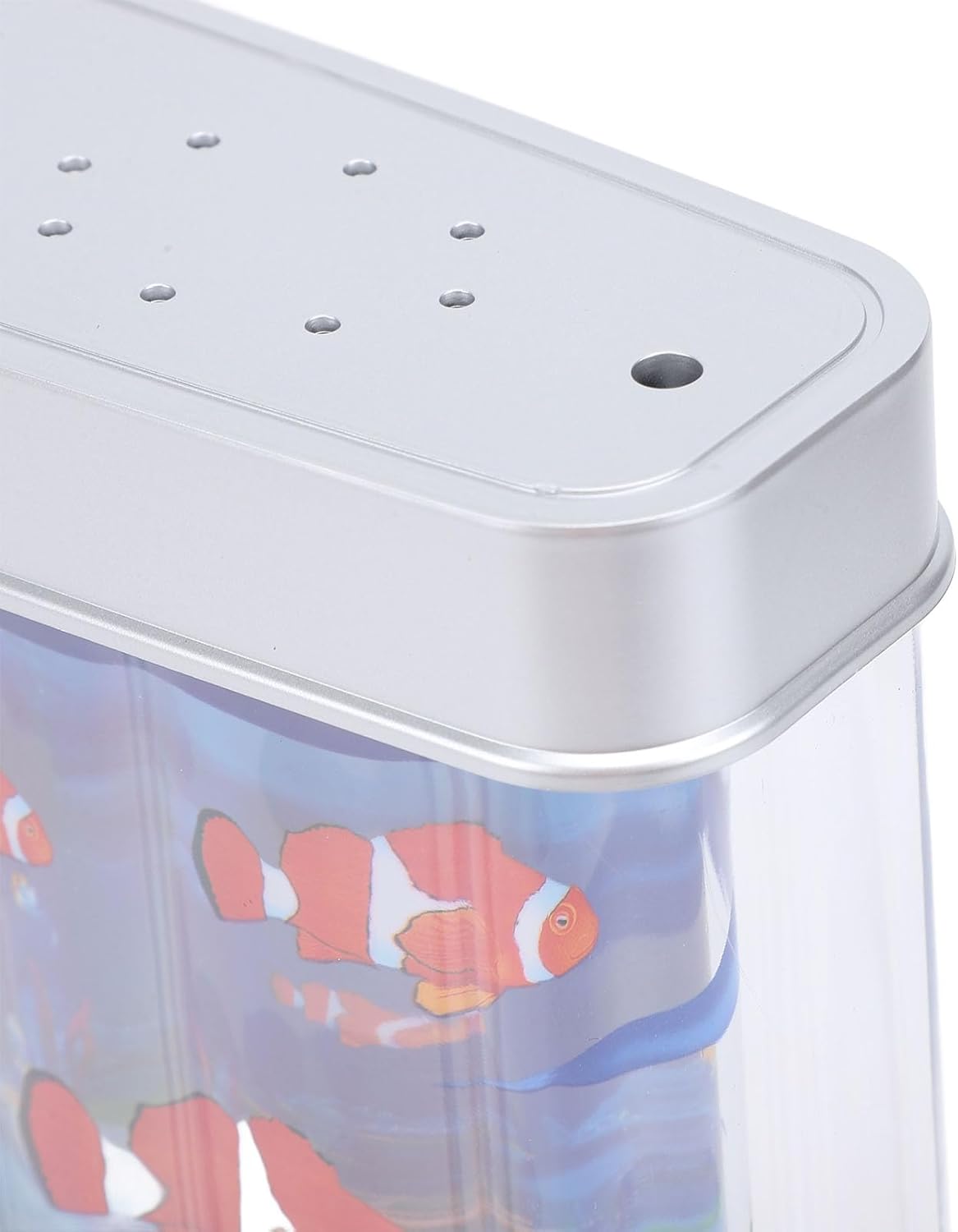 TOPINCN Fake Motion Fish Tank Mini Aquarium Artificial Aquarium Lamp with Moving Fish Virtual Ocean Night Light Sensory Relaxing LED Tank for Bedroom Office Desk