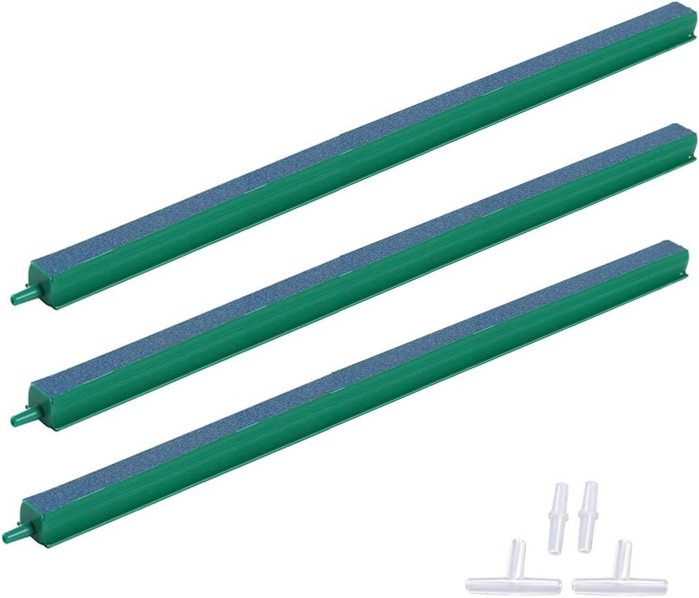 ALEGI Fish Tank Air Bubble 3-Piece Air Stone Bars for Aquarium,Air Stone Bar Hydroponics with Connectors,12 inch