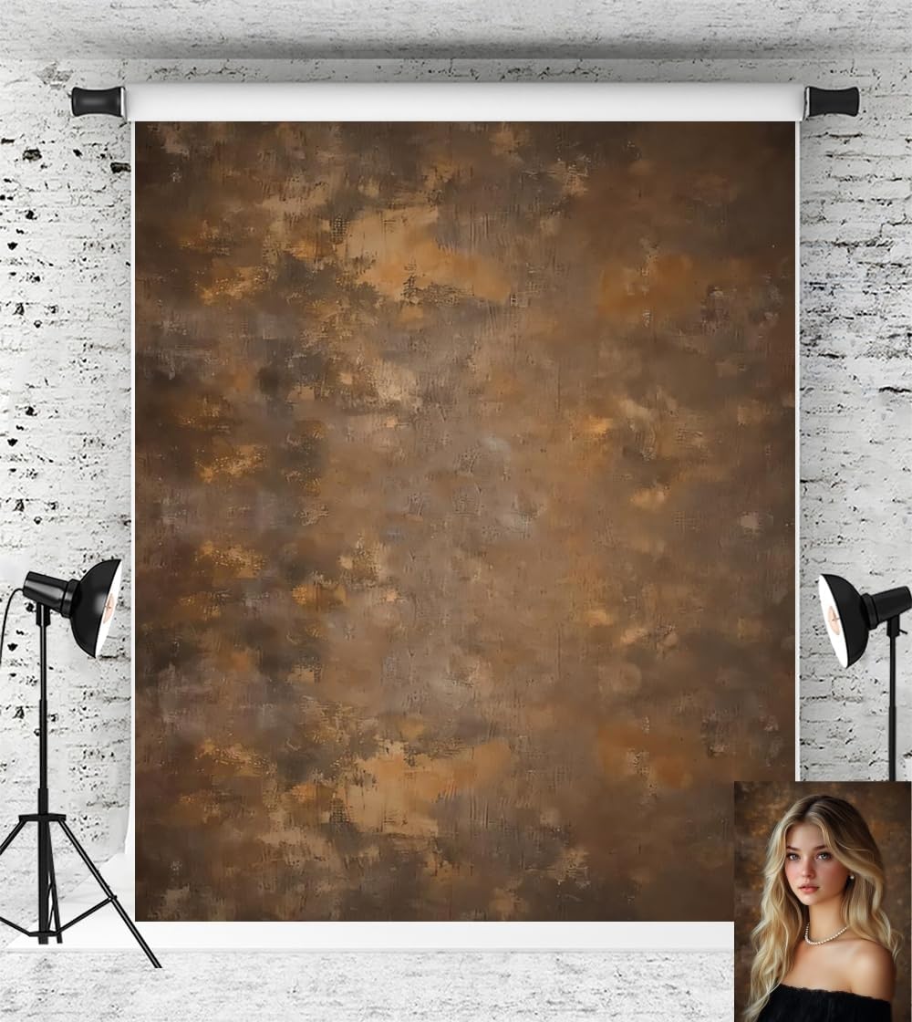 Kate Abstract Brown Vintage Texture Backdrop Photo Background Studio Props,7x5ft