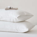 JELLYMONI Pillowcases Standard Set of 2 Cotton Envelope Pillow Covers Cream White 20×26in Bed Pillow Cases 100% Washed Cotton Soft Breathable (Pillows are not Included)
