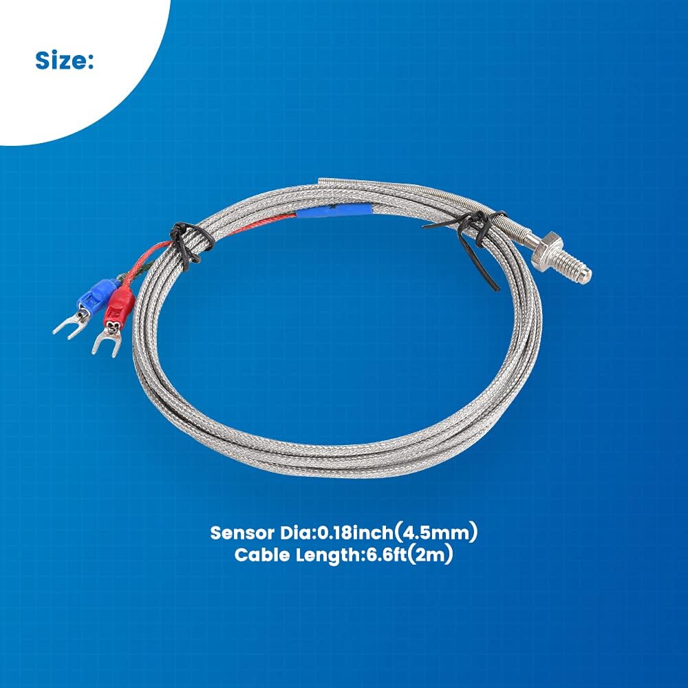 PID Temperature Controller Kit, CGELE Voltage AC 100~240V Comes with SSR 40DA Solid State Relay, K Type Thermocouple Sensor, and Black Heat Sink