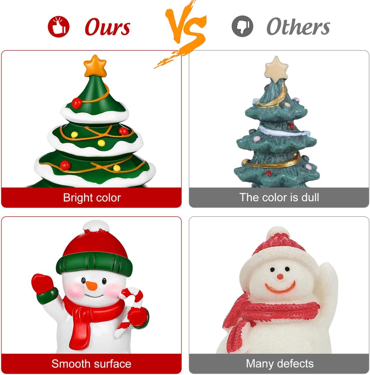 POPETPOP 2Pcs Christmas Aquarium Decorations- Resin Fish Tank Christmas Tree Snowman Decoration Micro Landscape Ornaments for Holiday Fish Tank Supplies Table Decor
