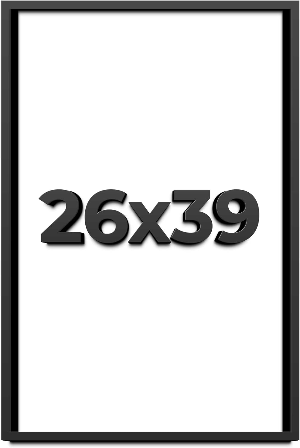 26x39 Shadow Box Frame Black | 1 Inch Deep Solid Wood Shadowbox Display Frame | UV Resistant Acrylic Plexiglass, Acid Free Backing, and Hanging Hardware | Dugan Picture Frame Style