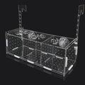PINVNBY Acrylic Fish Breeding Box，Guppy breeding Box Acrylic Fish Isolation Box Aquarium Incubator with Suction Cups for Guppy Shrimp Small Baby Fishes（3.9 x 3.9 x11.8 in）
