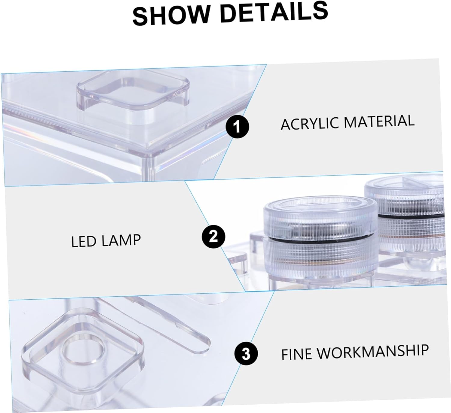 GALPADA Led Mini Aquarium Kit Betta Fish Tank Decorations Led Light for Small Aquarium