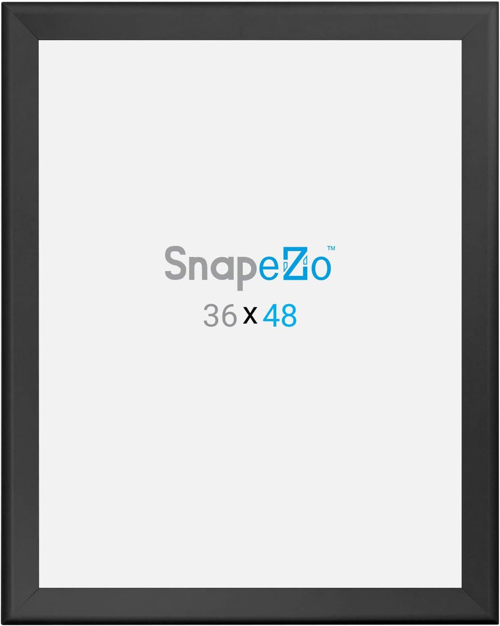 SnapeZo 2-Pack 36x48 Inches Black Poster Frames, Front-Loading Snap Frame, 1.7" Aluminum Profile, Wall Mounted