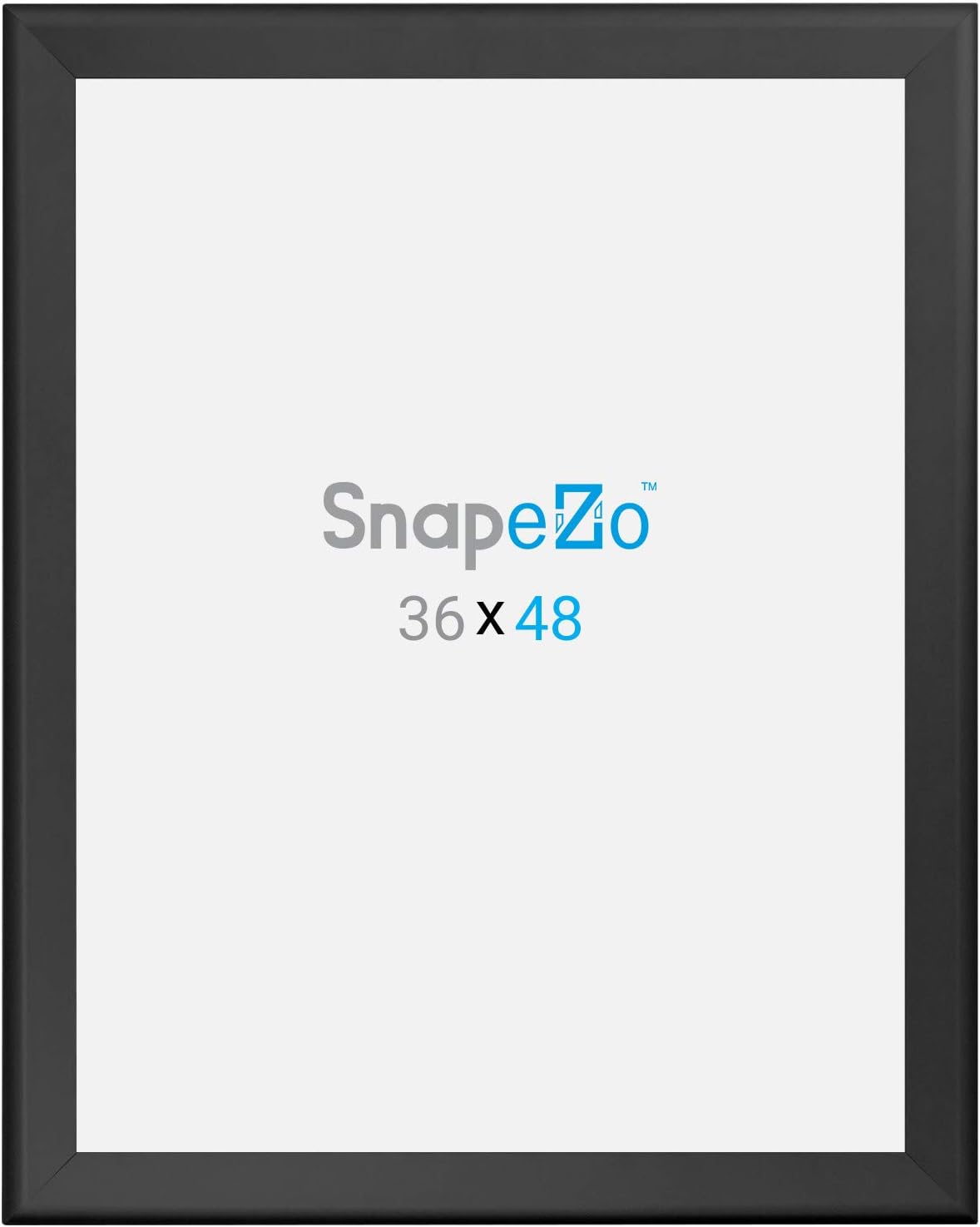 SnapeZo 2-Pack 36x48 Inches Black Poster Frames, Front-Loading Snap Frame, 1.7" Aluminum Profile, Wall Mounted