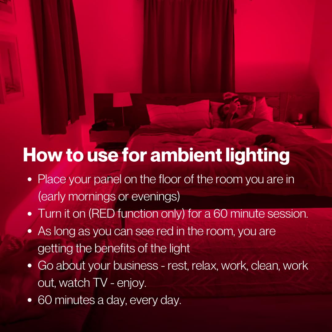 Fringe Red Light Panel, Has Both Red Light 660nm and Infrared Lights 850nm, 360 LED, Sports Recovery (Therapy Panel 189W) Ideal for Pain Relief, Sleep and Energy Recovery